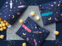 6 space party gift bags 13 x 14cm