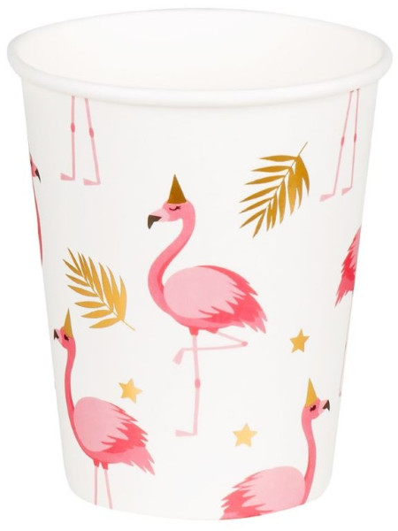 Kubki papierowe 6 party flamingo 250ml