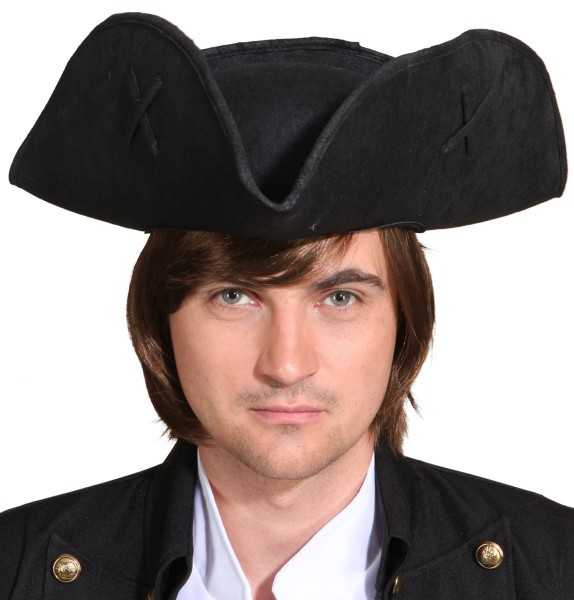 Piraten Admiral Dreispitz Hut Schwarz