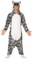 Cozy zebra overall for adults