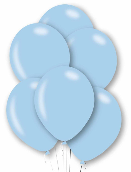 10 ballons en latex bleu perle