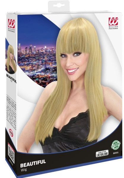 1 Peruka z długimi włosami w kolorze blond Jeleny 2