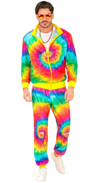 Neon tie-dye rainbow tracksuit unisex