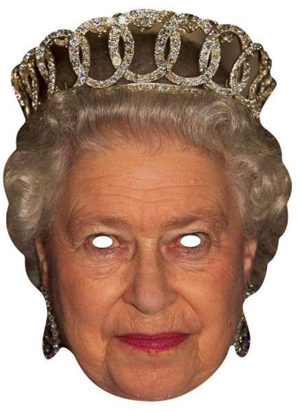 Maska papierowa królowej Elżbiety 20,5 x 28 cm