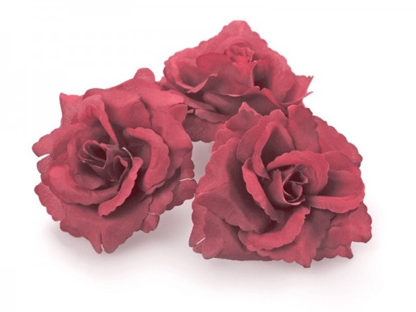 24 selvklæbende røde rosebilsmykker