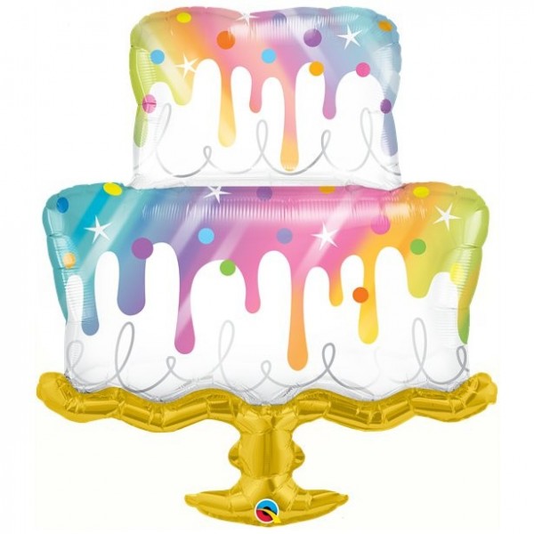 Rainbow cake foil balloon 1.14m
