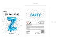 Vorschau: Folienballon Z azurblau 35cm