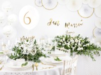 Preview: 10 table numbers balloons white-gold 30cm