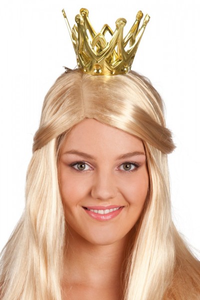 Gold-colored crown princess crown