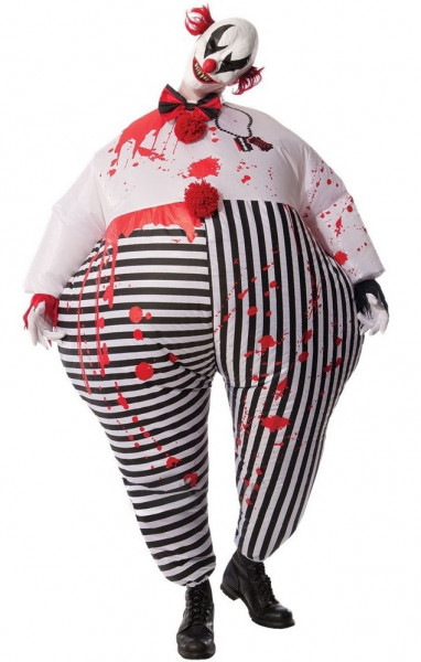 Costume de clown d'horreur zombie gonflable pour hommes