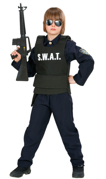 Sort SWAT børne vest