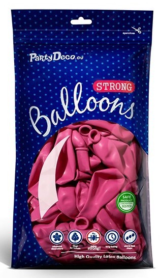 10 imprezowych balonów gwiazdowych, różowych 30cm 2
