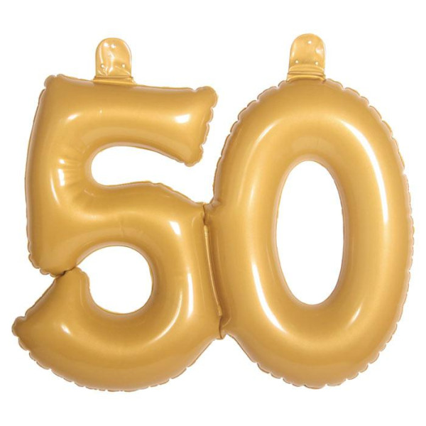 Folienballon 50. Geburtstag in Gold 38cm