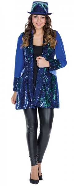 Giacca con paillettes Showgirl blu Lucy