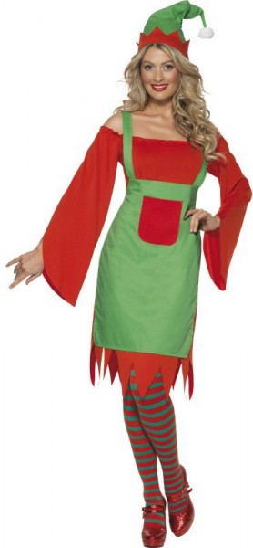 Sweet Christmas elf dames kostuum