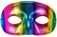 Vista previa: Media máscara arcoíris metálica