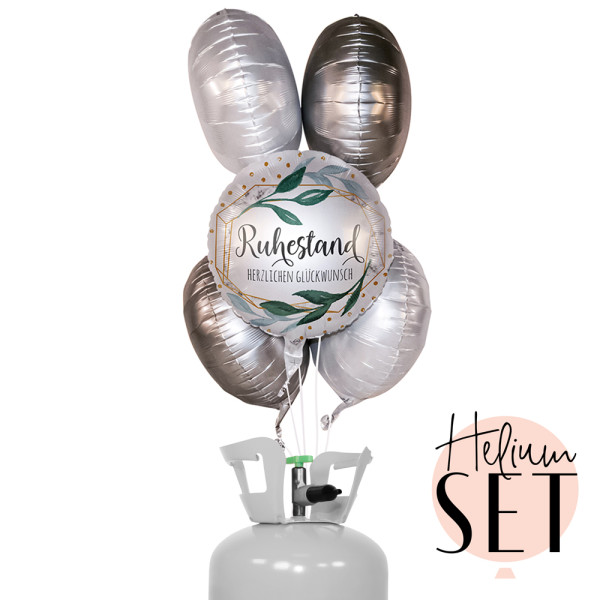Ruhestand Marble Ballonbouquet-Set mit Heliumbehälter