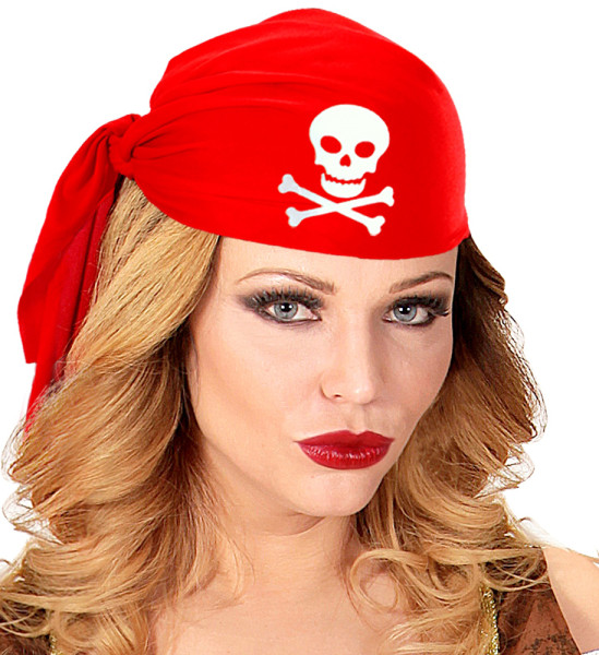 Bandana da berretto da pirata rossa