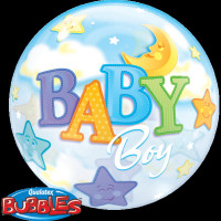 Ballon aluminium Bubble Baby Boy