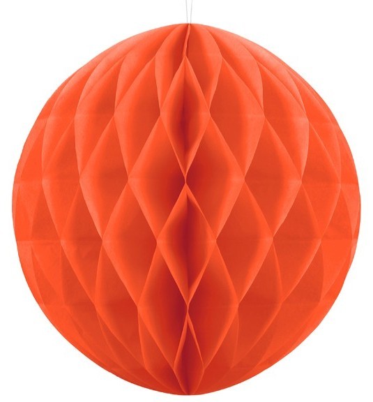 Kula o strukturze plastra miodu Lumina pomarańczowa 40 cm