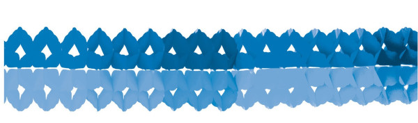 2 skinnende blå papirkranser 2 m