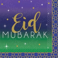 16 Servietten Eid Mubarak 25 x 25cm