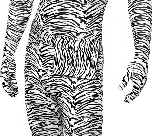 Zebra pattern morphsuit full body suit 4