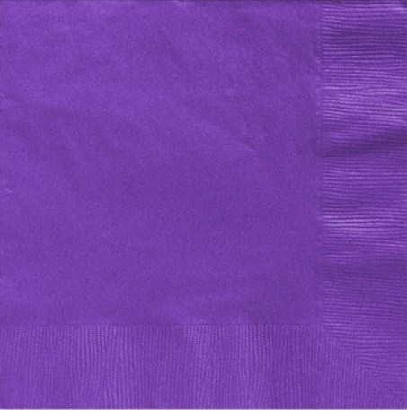 125 serviettes violettes Basel 25cm