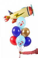 Vorschau: 6 Fly High Flugzeug Luftballons 30cm