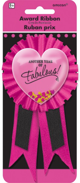Fabulous Birthday Girl Lapel Pin With Confetti Pink