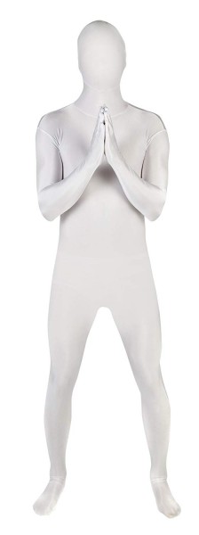 Unifarbener Morphsuit Samy Weiß
