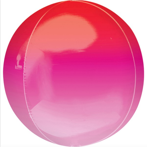 Ombré Orbz Ballon rot-pink 40cm