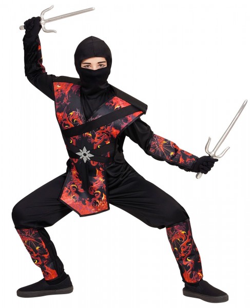Déguisement ninja de feu dragon enfant 3