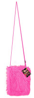 Pink plush handbag