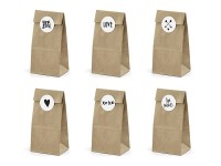 Aperçu: 6 sacs cadeaux avec des autocollants de la Saint-Valentin