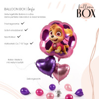 Vorschau: XL Heliumballon in der Box 3-teiliges Set Paw Patrol Girls