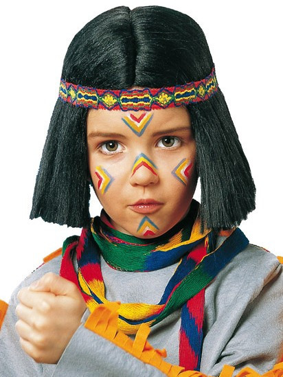 Indianer Perücke Für Kinder Mit Stirnband