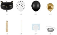 Preview: Black Pussycat Balloon Garland Kit