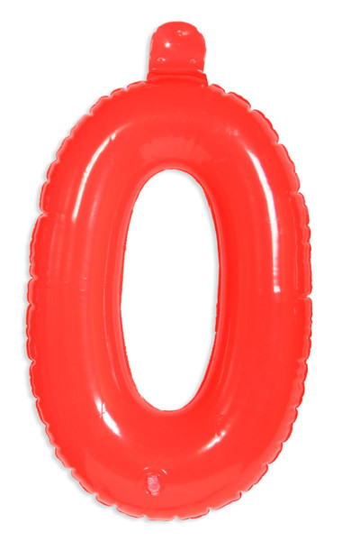 Numéro gonflable 0 rouge
