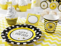 Preview: 6 cute bees paper cups 180ml