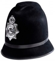 Widok: Brytyjski kapelusz policyjny w kolorze czarnym