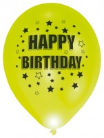 Vorschau: 4er Set Happy Birthday LED Luftballons