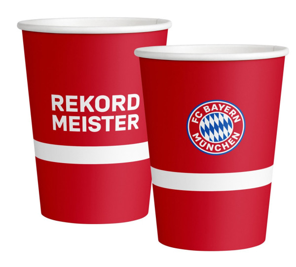8 FC Bayern München papieren bekers 250ml
