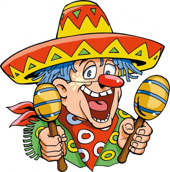 Mexikanischer Clown Wandbild