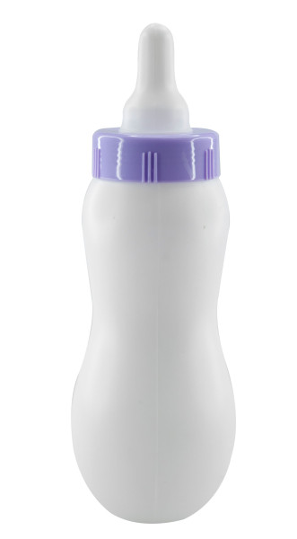Zabawna butelka dla niemowląt w kolorze biało-fioletowym