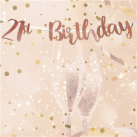 Bubbly 21st Birthday Girlande 1m