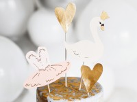 Preview: Swan Lake cake decoration 4 pieces