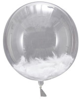 Vorschau: 3 Märchenhochzeit Feder Luftballons 45cm