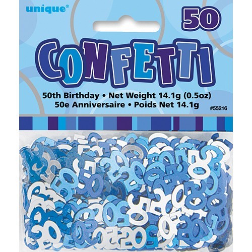 50 cumpleaños azul espolvorear decoración milagro 2