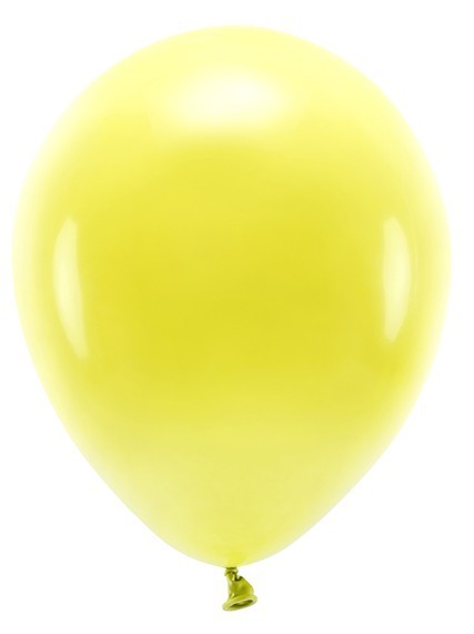 100 eco pastel balloons yellow 30cm